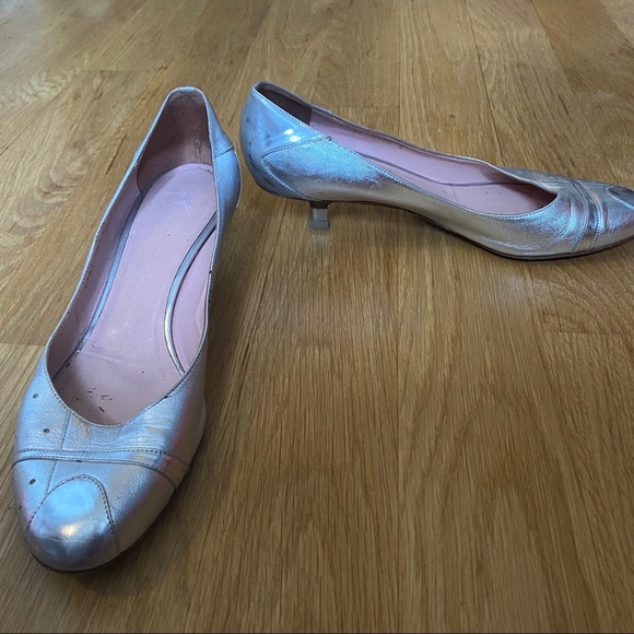 Giuseppe Zanotti Silver Kitten Heels 40.5 - Picture 8 of 10